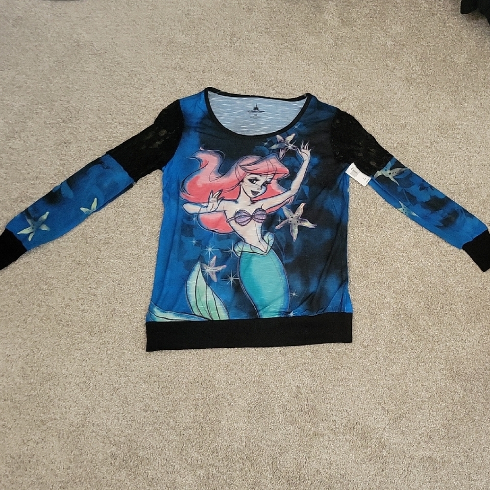 🎉 2 for $20 🎉 Disney Ariel Long Sleeve Tee - Blue and Black